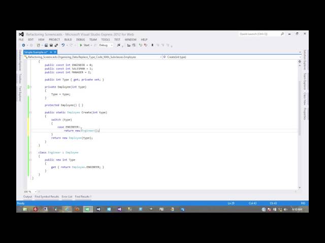 Replace Type Code With Subclasses