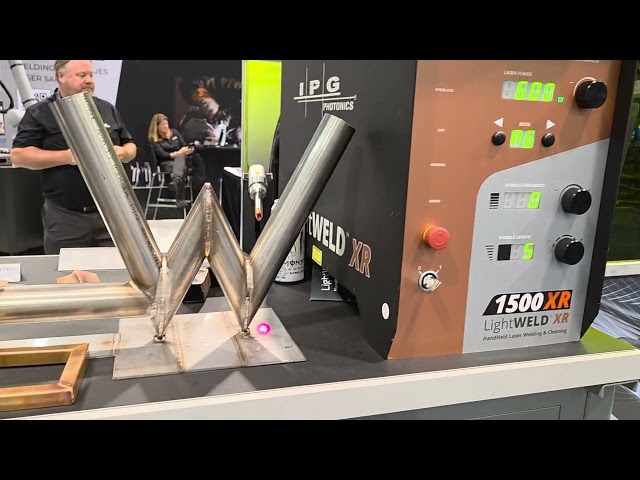 Laser welding and cleaning demo at Westec 2025