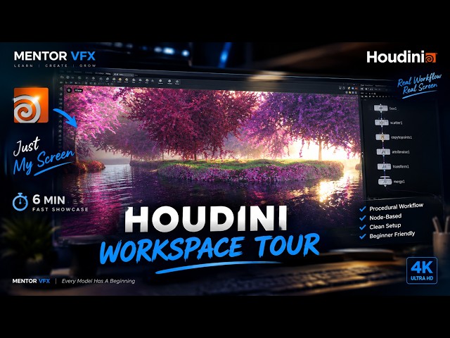My Houdini 3D Workflow in 6 Minutes | Procedural Environment Showcase | Mentor VFX