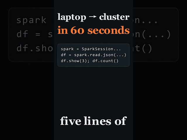 Turn Your Laptop Into a Spark Cluster in 60 Seconds #dataengineering #apachespark