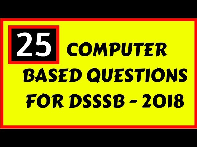 Questions on Computer Awareness/ICT | for DSSSB/KVS/CTET/TETs-  PRT,TGT,PGT