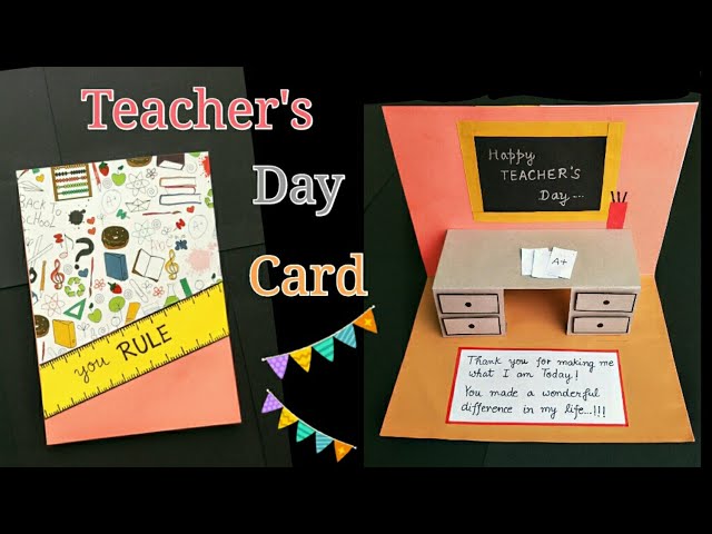 Teacher's Day Card/ #Teacher'sdaycard Teacher's Day Card Making Idea/PopUp Greeting Card for Teacher