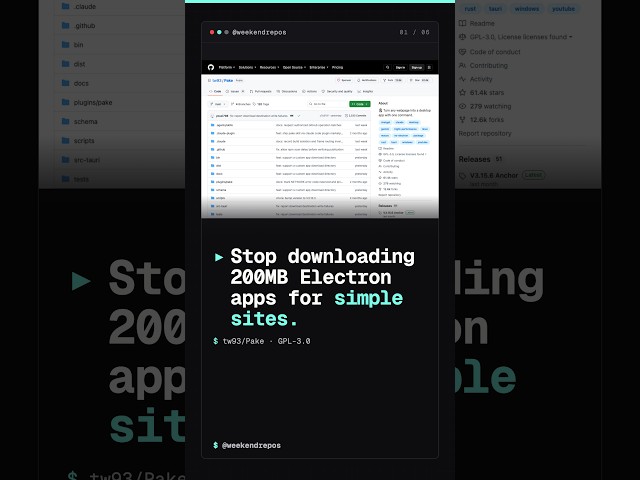 Pake: Turn Any Webpage into a 3MB Desktop App With Rust