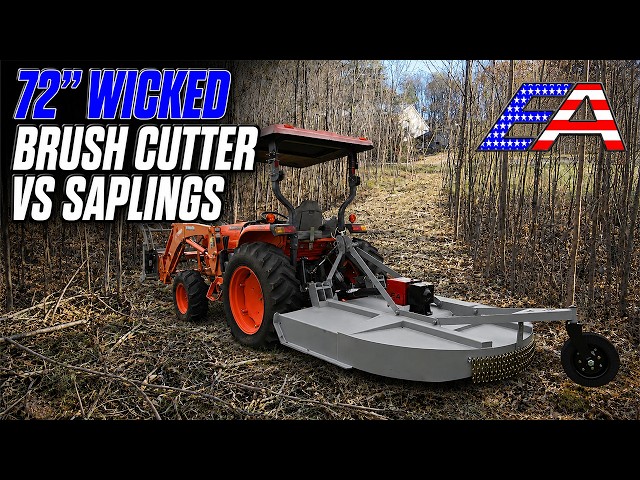 How big of saplings will our Wicked 72" Brush Cutter Take Down
