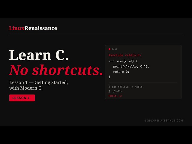 {Old Episodes} Learn C Programming — Lesson 1: Getting Started