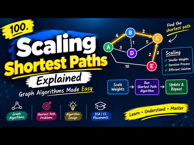100. Scaling Shortest Paths Explained | Graph Algorithms Made Easy