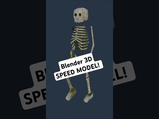 Blender Speed Model! #blender3d #shorts  #gamedev  #skeleton