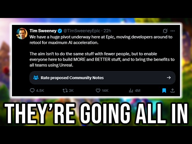 Epic Games Is Gambling Everything On AI