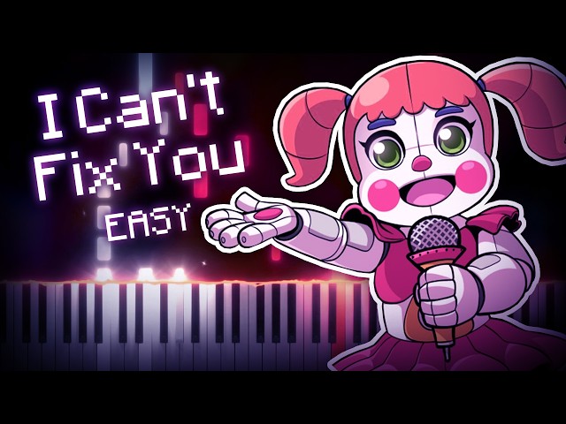I CAN'T FIX YOU - The Living Tombstone | EASY Piano Tutorial