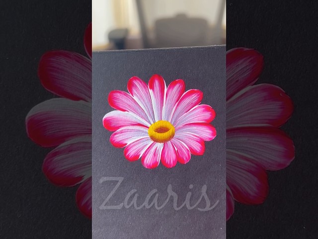 Simple RED ❤️flower🌺acrylic 🖌️🎨#shorts #viral # #art #redflower #acrylic #trending #amazing