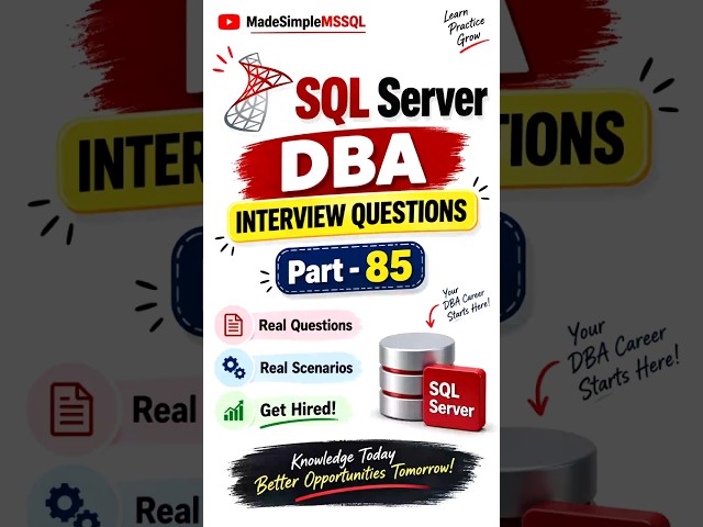SQL Server Interview Questions | #dataanalytics #sql #coding #learnsql | @madesimplemssql