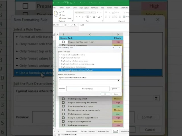CREATE A TO DO LIST TIPS #viral #exceltips #computercourse #computertips #dataentry #excelformula