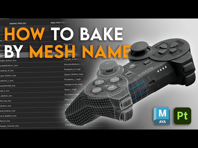 How to Bake by Mesh Name | Achieve Clean High‑to‑Low Poly Baking in Substance Painter