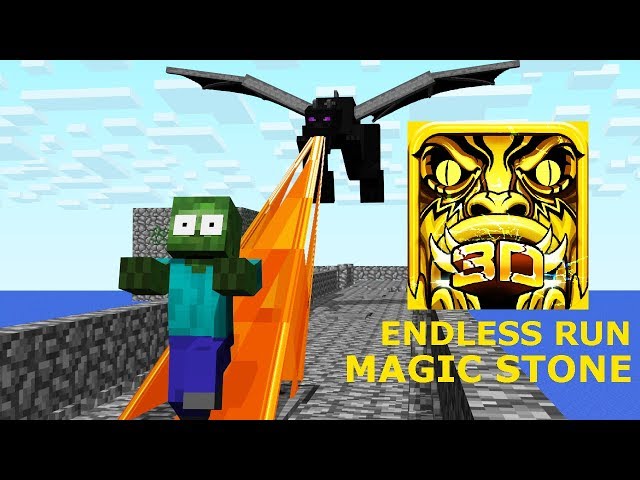 ENDLESS RUN MAGIC STONE CHALLENGE - Minecraft Animation