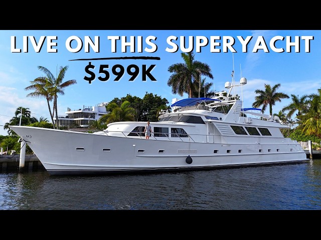 $599,000 Live on this Classic SuperYacht in Florida: 1983 Broward 103