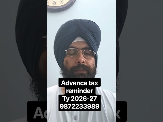 advance tax reminder ty 2026 27 income tax #incometax