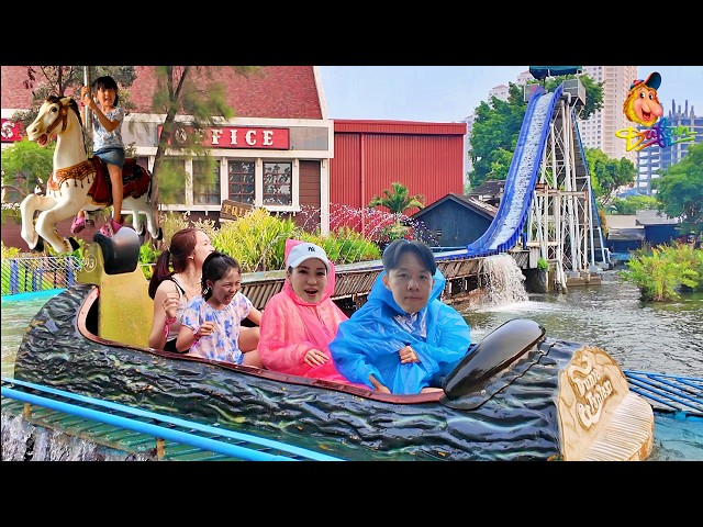 Main Perahu Perosotan Sampai Basah, Main Kuda Kudaan, Makan Es Krim Turki