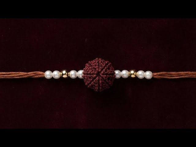 ​Handmade Crochet Rudraksh Rakhi | Unique Spiritual Rakhi Design | Sacred Thread for Raksha Bandhan
