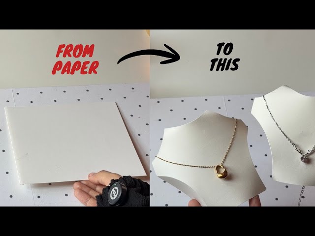 😱Real-Looking Jewelry Stand From One Paper Sheet | With measurements #diy #craft #video #viralvideo 