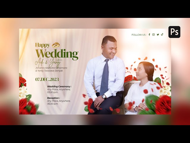 Design Youtube Thumbnail For Wedding - #adobephotoshoptutorial #youtubethumbnail #designthumbnail