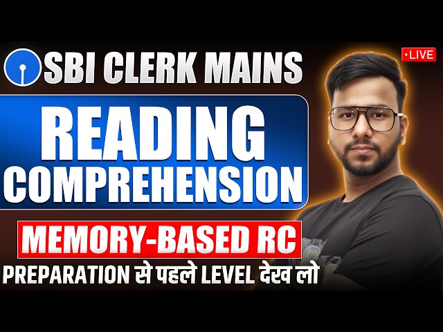 ⭐ SBI Clerk Mains Reading Comprehension | Inference + Approach + Exact Questions | Varun Chitra