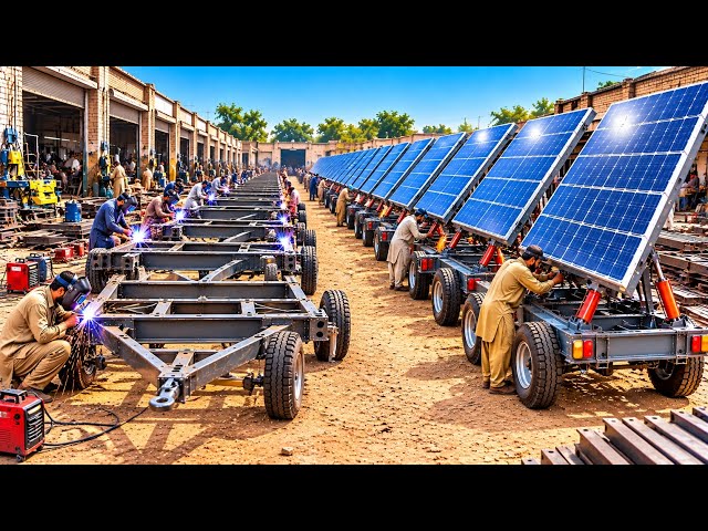 Amazing Process of Making Solar Panel Trolleys From Heavy Steel Beams | How It's Made