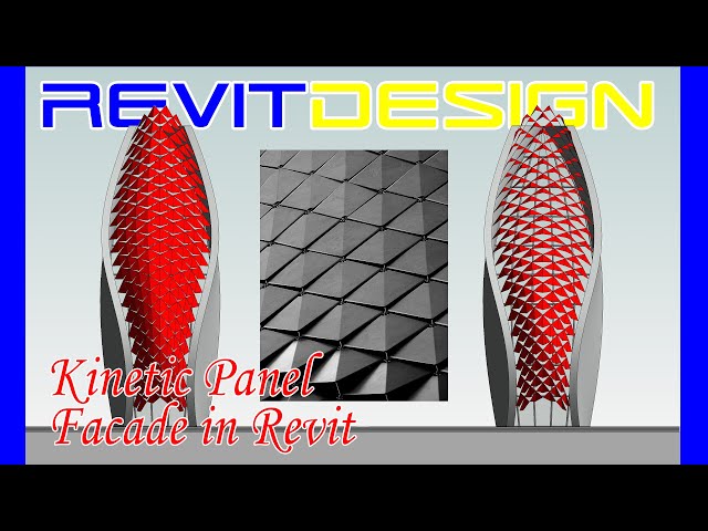 RD139. Kinetic Panel Facade in Revit.  Revit Parametric Design.