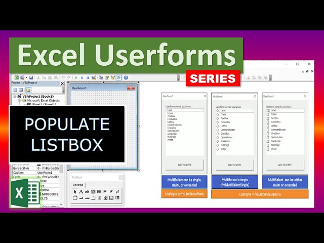 Excel Userforms: Populate a ListBox