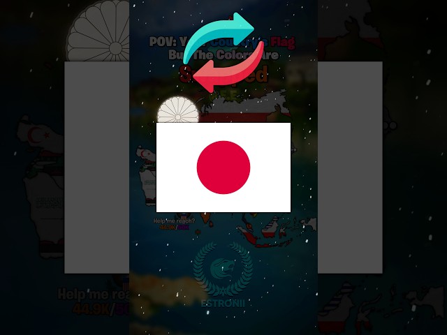 🇯🇵😳POV: Your Country’s Flag But The Colors Are Swapped #map #mapping #asia #geography #japan