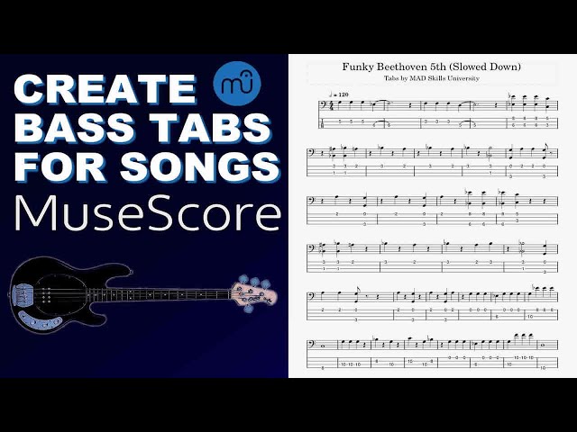 How To Create a Bass Tab In MuseScore 4.  How-to Tab Videos! #musescore #basstabs #madbass&keys