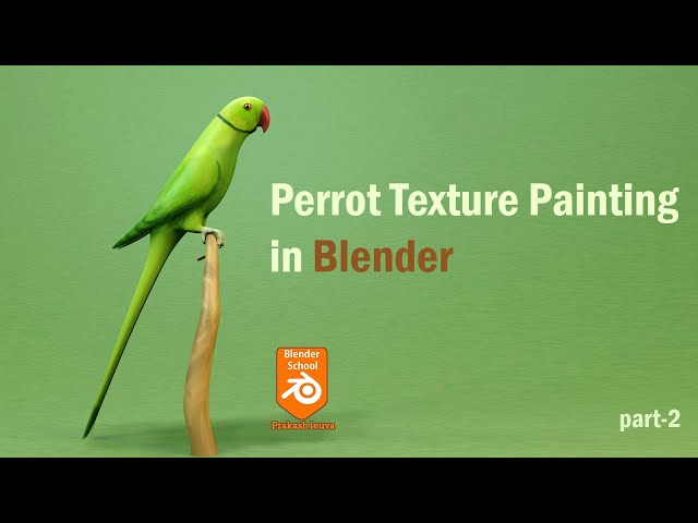 parrot texture painting in blender/bird