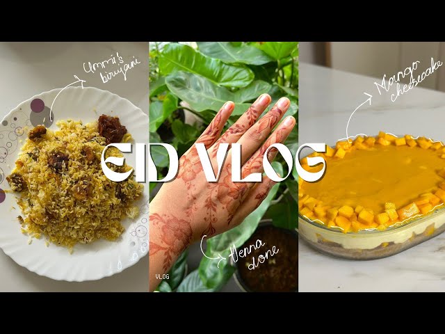 A non aesthetic eid vlog 🌙 | Prawns Biriyani | Mango Cheesecake 🥭 