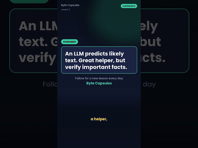 What Is a Large Language Model? #shorts #llm #ai  #coding #learnpython