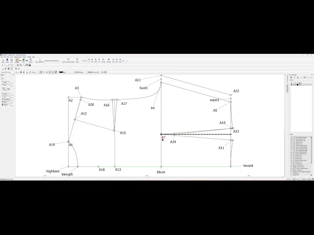 How to  Draft Front-Bodice in Seamly2D (Beginner Tutorial) Part 2