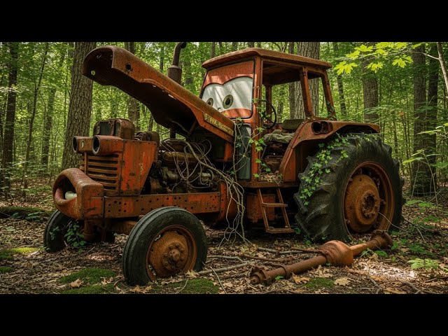 Lightening McQueen Tractor Restoration- Forgotten for Decades in Forest Fully Restored to Farm Work