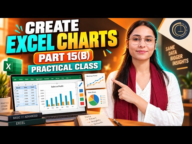 Create Professional Excel Charts Step by Step 📊 | Practical Tutorial | Part 15(B) - COI