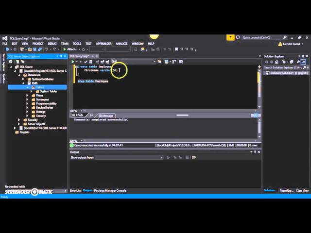 01. T-SQL - Creating a Table