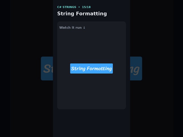 String Formatting - Format Numbers as Currency in C#