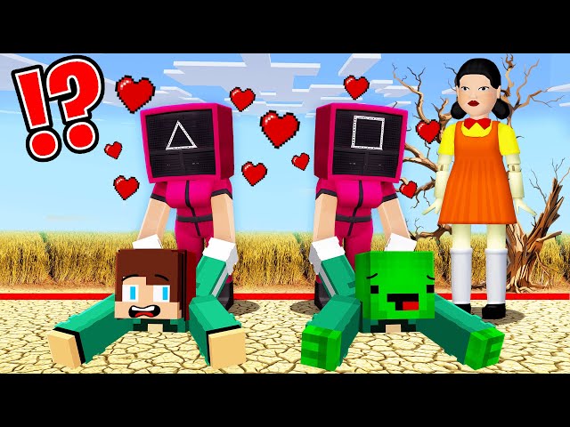GUARD Girls TRAPPED for Mikey and JJ in SQUID GAME - Maizen in Minecraft