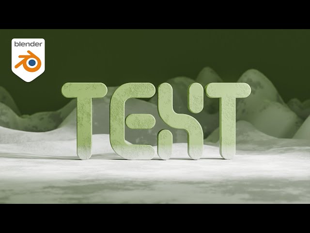 Blender 3.0 Abstract Text Environment￼ w/ Cycles X