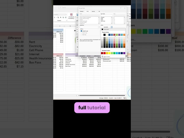 Make a Simple Monthly Budget in Excel