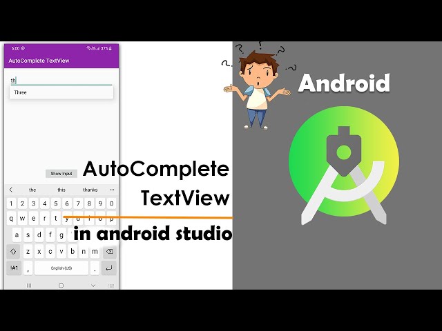 AutoComplete Textview in Android Studio | Set Suggestion in EditText in android | #83