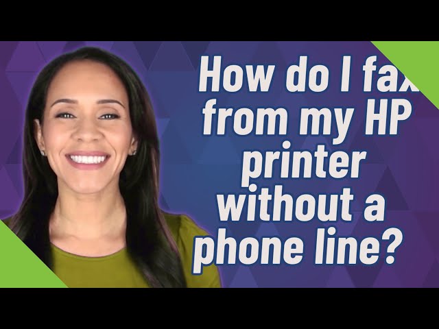 How do I fax from my HP printer without a phone line?
