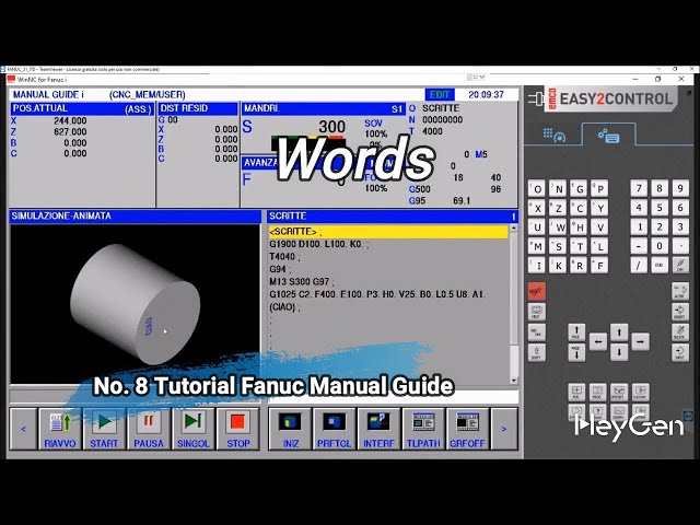 N°8 Tutorial #fanuc   Manual Guide #cnc  !Words