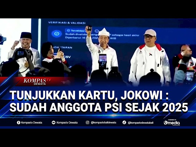 Before Party Cadres, Jokowi Confirms He Has Been a PSI Member Since October 2025
