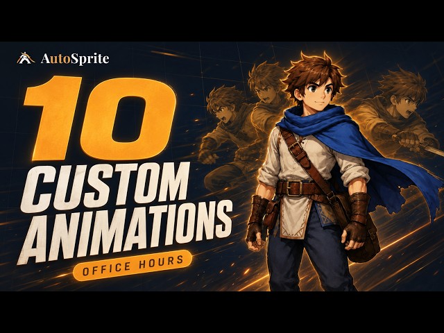 One Character → 10 Custom Animations | AutoSprite Office Hours