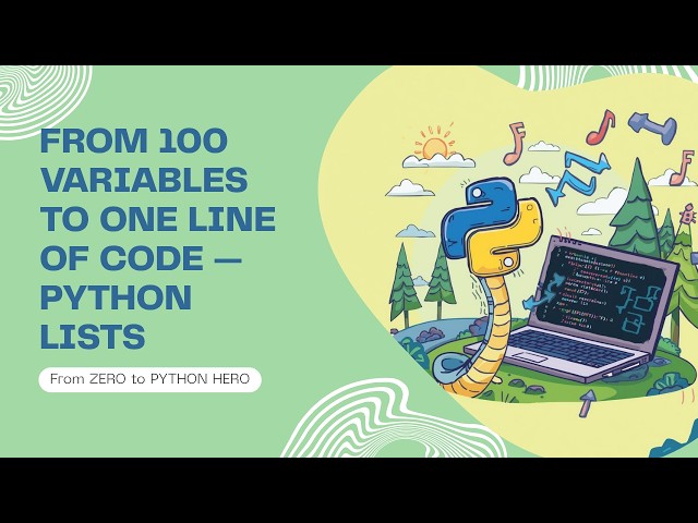 From 100 Variables to ONE Line of Code — Python Lists Tutorial #learnwithapm #coding #python