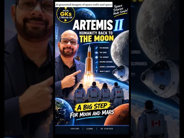 Artemis II Explained in 2 Minutes 🚀 | NASA’s Historic Moon Mission | 2 Minute GK #artemismission