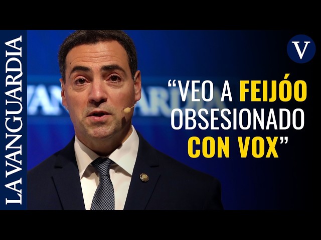 Imanol Pradales: "I see Feijóo obsessed with Vox; he's been infected by the M-30 ecosystem"