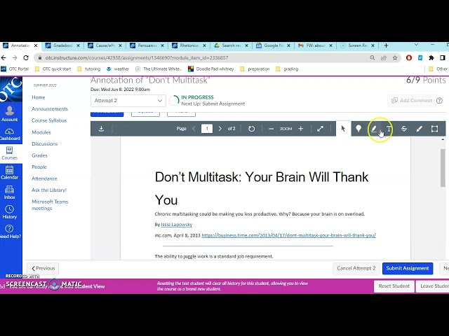 Annotate with Canvas annotation tool
